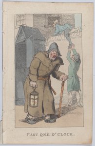 1時過ぎ、1820年、1820年。 作： Thomas Rowlandson