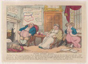 ピーター・プラムの日記、1810 年 5 月 20 日、1810 年 5 月 20 日。 作： Thomas Rowlandson