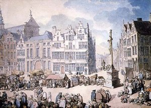 アントワープ広場 作： Thomas Rowlandson