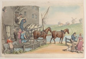 プレート 23、『World in Miniature』、1816 年、1816 年より。 作： Thomas Rowlandson
