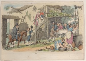 プレート 34、『World in Miniature』、1816 年、1816 年より。 作： Thomas Rowlandson