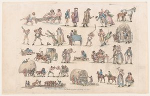 Plate 4, Outlines of Figures, Landscapes and Cattle... for the Use of Learners, Ma..., 1790 年 3 月 8 日。
