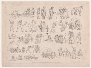 Plate 4, Outlines of Figures, Landscapes and Cattle... for the Use of Learners, Ma..., 1790 年 3 月 8 日。