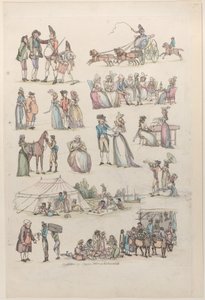 プレート 7、図、風景、牛の輪郭...学習者用、ジュ...、1790 年 6 月 27 日。 作： Thomas Rowlandson