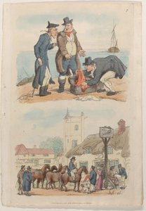プレート 7、『World in Miniature』、1816 年、1816 年より。 作： Thomas Rowlandson