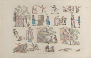 Plate 8, Outlines of Figures, Landscapes and Cattle... for the Use of Learners, Ju..., June 20, 1790. 作： Thomas Rowlandson