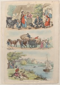 プレート 9、World in Miniature より、1816 年、1816 年。 作： Thomas Rowlandson