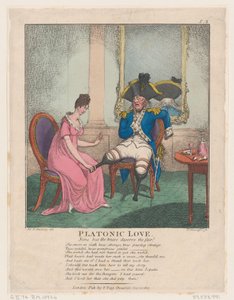 プラトニック・ラブ、1807年5月30日、1807年5月30日。 作： Thomas Rowlandson