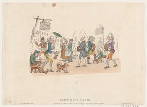 ポンヌフ、パリ、1803 年 5 月 1 日、1803 年 5 月 1 日。 作： Thomas Rowlandson