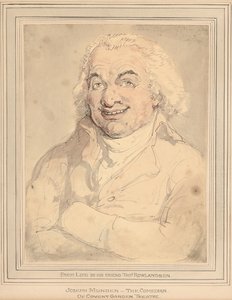 ジョセフ・マンデンの肖像、バスト丈、バフカラーのコート 作： Thomas Rowlandson