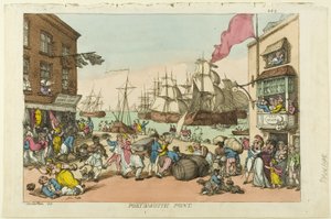 ポーツマス ポイント 作： Thomas Rowlandson