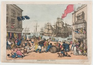 ポーツマス ポイント 作： Thomas Rowlandson