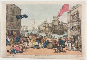 ポーツマスポイント、1814年。 作： Thomas Rowlandson