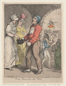 盲人を思い出してください、1801.、1801. 作： Thomas Rowlandson