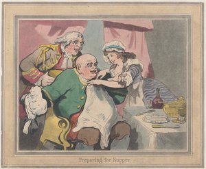 晩餐の準備、1789年10月22日、1789年10月22日。 作： Thomas Rowlandson