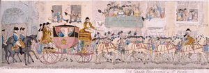 1789 年、ロンドンのセント ポール大聖堂に向かうジョージ 3 世国王とシャーロット女王の行列