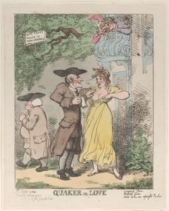 恋するクエーカー、1815年、1815年。 作： Thomas Rowlandson