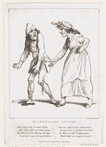 喧嘩好きの恋人たち』1797年1月2日、、、1797年1月2日。 作： Thomas Rowlandson