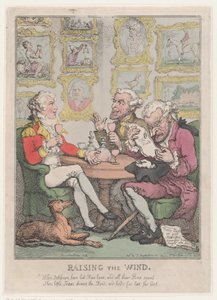 風を上げる、1805-12。、1805-12。 作： Thomas Rowlandson