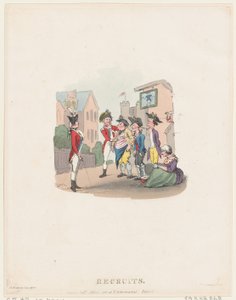 新兵、1803 年 3 月 1 日、1803 年 3 月 1 日。 作： Thomas Rowlandson