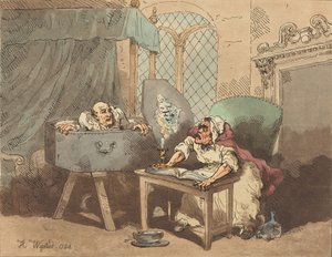 Resurrection, or The Frighted Nurse, 1784年。 作： Thomas Rowlandson