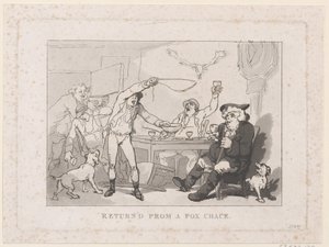 フォックス・チェイスから戻ってきた 作： Thomas Rowlandson