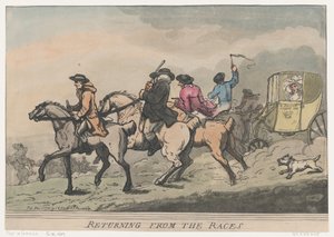 レースからの帰還、1791 年 12 月 1 日、1791 年 12 月 1 日。 作： Thomas Rowlandson