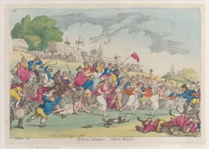 Rural Sports、Smock Racing、[1811 年 10 月 1 日]、再版、[1811 年 10 月 1 日]、再版。 作： Thomas Rowlandson