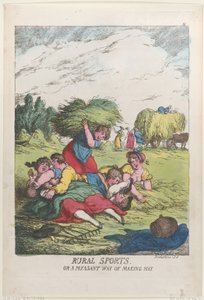 「田舎のスポーツ」、あるいは干し草作りの楽しい方法 作： Thomas Rowlandson