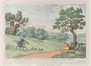 Rural Sports, or an Old Mole Catcher in Full Scent, [1811], reprint., [1811], reprint. 作： Thomas Rowlandson
