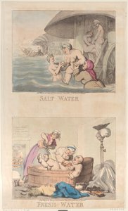 塩水と淡水、1800 年 3 月 25 日、1800 年 3 月 25 日。 作： Thomas Rowlandson
