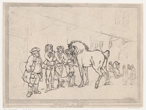 馬の売却、1791 年 12 月 1 日、1791 年 12 月 1 日。 作： Thomas Rowlandson