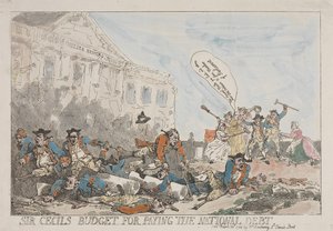 セシル卿による国債返済のための予算案 作： Thomas Rowlandson