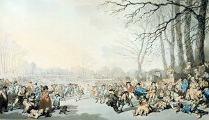 サーペンタインのスケーターたち 作： Thomas Rowlandson