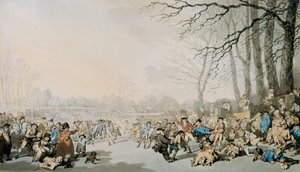 サーペンタインのスケーター」1784年 作： Thomas Rowlandson