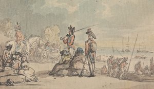 乗船する兵士たち 作： Thomas Rowlandson