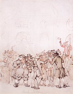 「Stock Jobbers」、18 世紀後半から 19 世紀初頭 作： Thomas Rowlandson