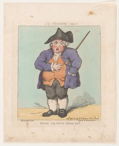 Stocks Are Down- Heigh-Ho!!、1799 年 8 月 10 日、1799 年 8 月 10 日。 作： Thomas Rowlandson