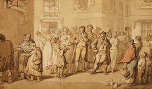 ストリートミュージシャン、1823 作： Thomas Rowlandson