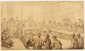 ブックオークションでシンタックス博士の勉強 作： Thomas Rowlandson