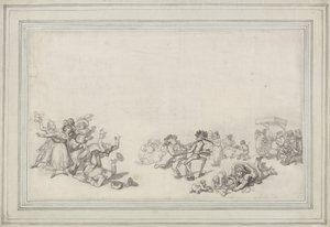 スケーターの研究：蛇紋岩でのスケート 作： Thomas Rowlandson