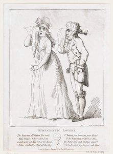 同情的な恋人、1797 年 2 月 6 日、1797 年 2 月 6 日。 作： Thomas Rowlandson