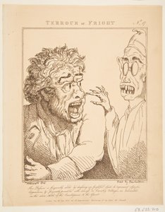 1800 年 1 月 21 日、ル ブラン トラヴェステッド、または情熱の戯画。