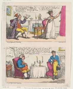 巧妙に苦しめる芸術、1808年、1808年。 作： Thomas Rowlandson