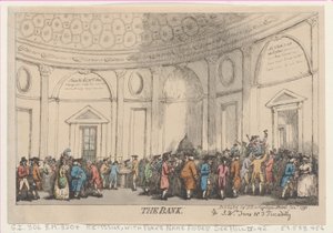 The Bank, January 1792., January 1792. 作： Thomas Rowlandson