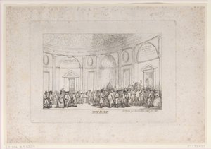 The Bank、1792 年 1 月再発行、1792 年 1 月再発行。 作： Thomas Rowlandson