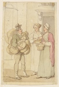 バスケット売り手 作： Thomas Rowlandson