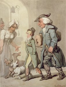 ベアとベアリーダー-ホテルダングレテールを通過、1776年 作： Thomas Rowlandson