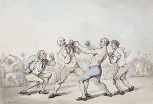 ボクシングの試合、 作： Thomas Rowlandson