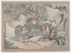 The Life of a Racehourse または The High-Mettled Racer のカート ホース、7 月 2 日...、1789 年 7 月 20 日。 作： Thomas Rowlandson